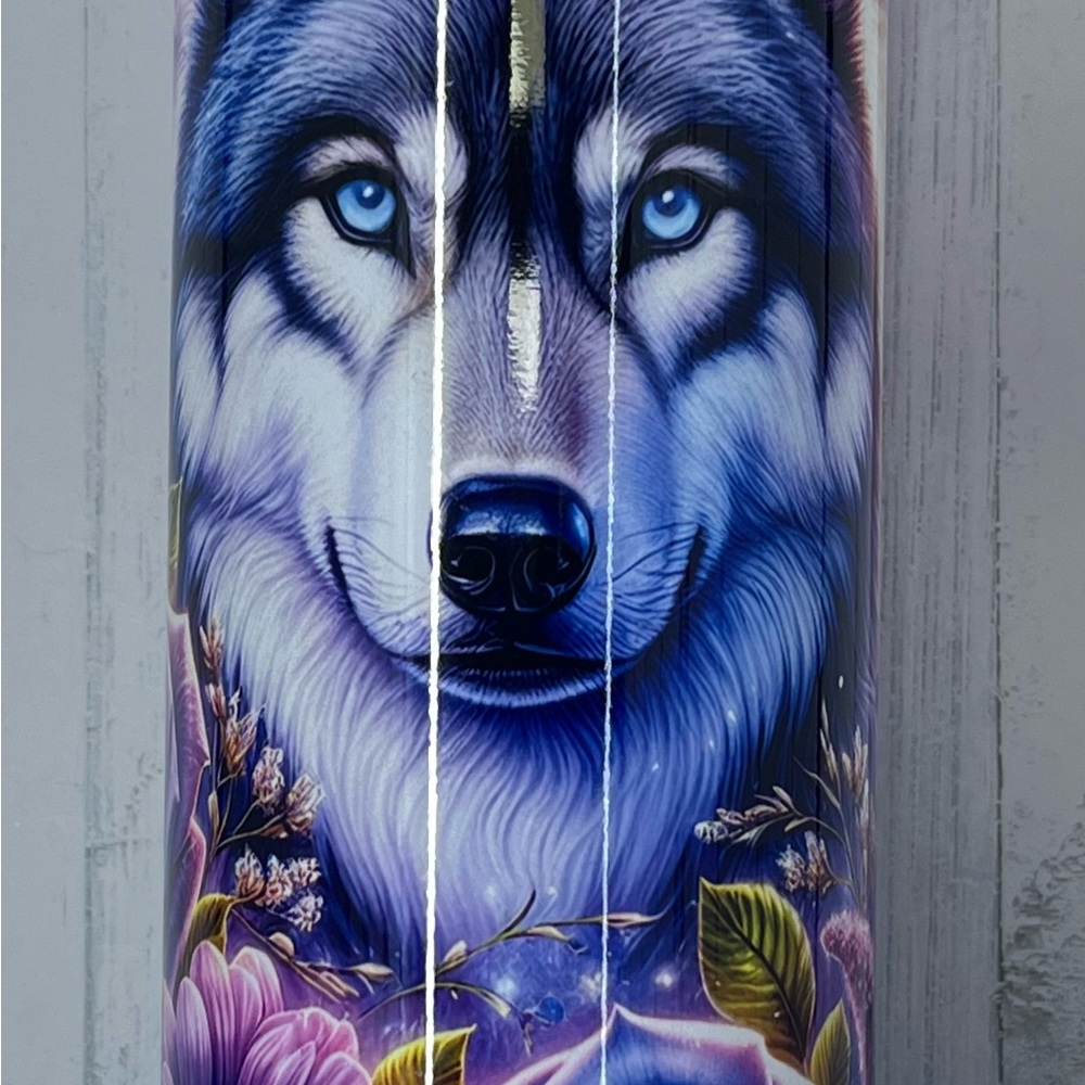 Blue Wolf Design Tumbler